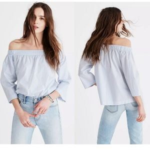 Madewell Striped Off the Shoulders Top